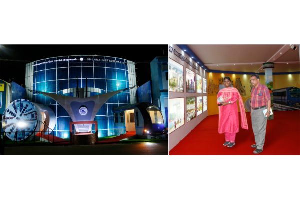 The selection committee inspected the MetroS replica model exhibited as the CMRL pavilion at the ongoing 47th Tamil Nadu Tourism Development Corporation at Island Grounds in Chennai.