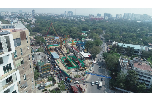 Tunneling commenced at Greenways Road Station in Corridor 3 contract TU02 Kellys to Taramani) of Phase –II Chennai Metro Rail Project, Today (16/02/2023)