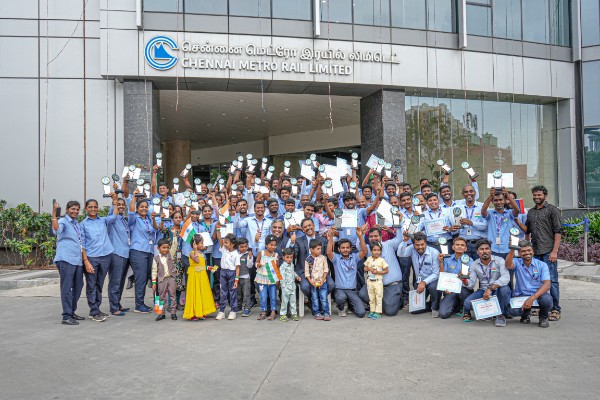 75th Republic Day Celebrated at METROS Building CMRL Head Office