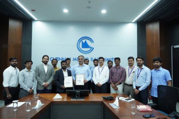 Phase-1 Rolling Stock Maintenance Contract Agreement signed between CMRL and M/s MEMCO Associates (India) Private limited for a value of Rs.21.16 Cr