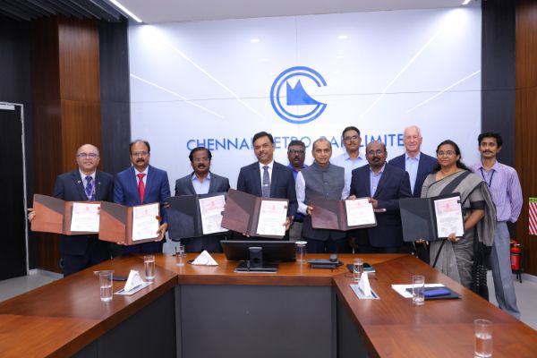 Chennai Metro Rail Limited Signed Three (03) Contract Agreements with Rail Vikas Nigam Limited for Tender No. UG03, UG04 and UG05 for a combined value of INR 4058.20 Crore on 13.09.2023