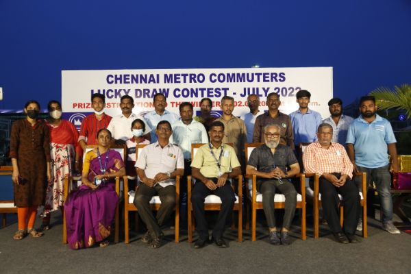 Gift Vouchers and Rewards distributed to the 30 winners of Lucky Draw by Thiru. S. Satheesh Prabhu AGM (RSO), CMRL